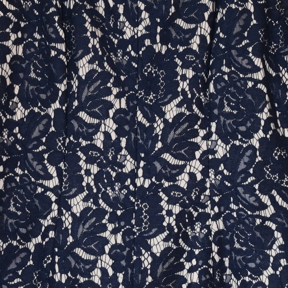 Like new Beautiful navy/cream lace dress - Picture 5 of 5
